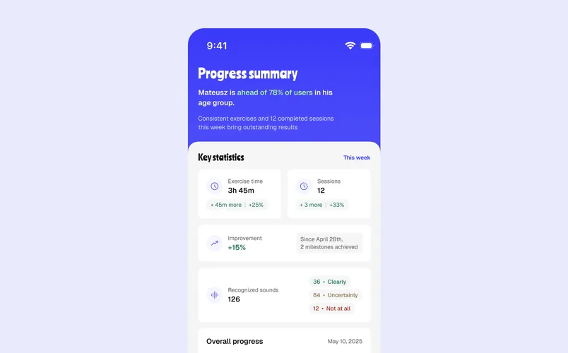 Progress summary for parents